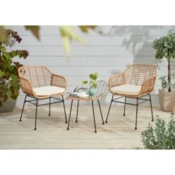 B&M Saint Lucia Armchair Bistro Set 3pc