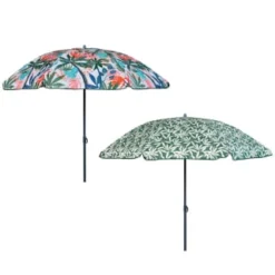 B&M Superbloom Sun Printed Parasol 1.8m - Leaf -Cheap A Fresh Garden Store 393761 superbloom sun 1 8m printed parsasol group