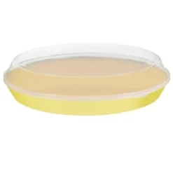B&M Food Tray With Clear Lid - Yellow