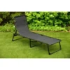 Vancouver Premium 3 Position Folding Relaxer Bed - Black