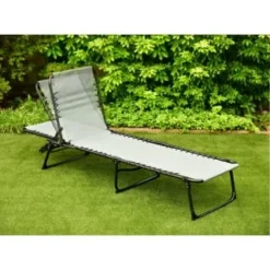 Dakota Premium 3 Position Folding Relaxer Bed - Grey -Cheap A Fresh Garden Store 395732 dakota premium 3 position folding relaxer bed