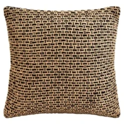 B&M Black & Natural Woven Cushion