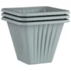 Square Planter 3pk - Grey