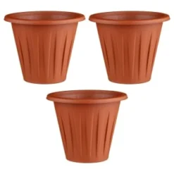 Terracotta Round Planters 3pk -Cheap A Fresh Garden Store 397064 3 pack terracotta round planters group
